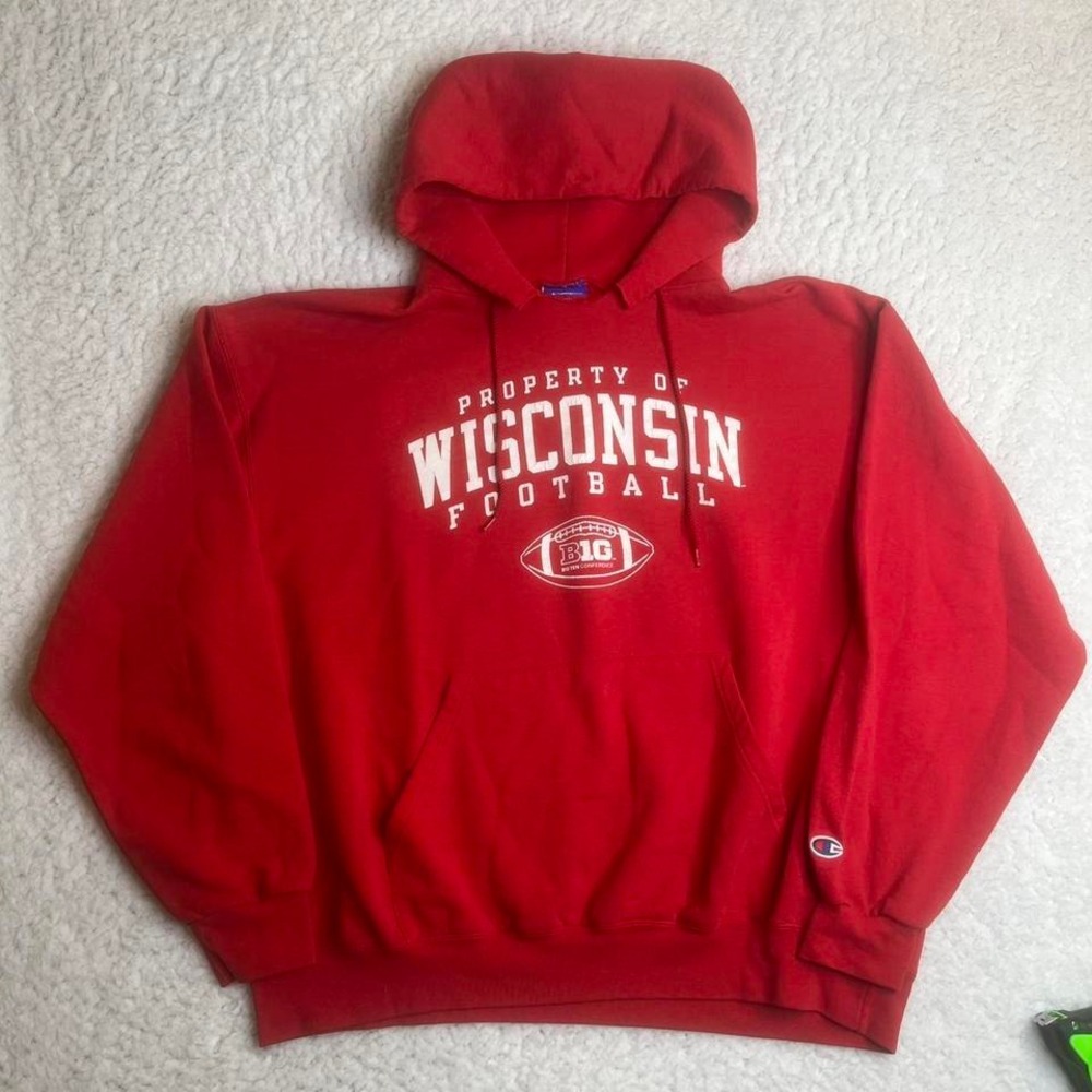 Y2K champion Wisconsin badgers football‎ hoodie collegiate xl